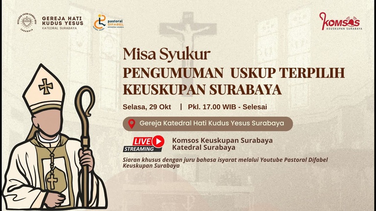 Misa Syukur Pengumuman Uskup Terpilih Keuskupan Surabaya